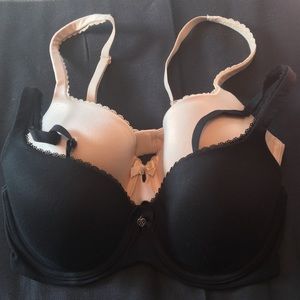 Black and Nude bra set