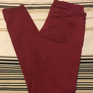 Express Red Skinny Jeans