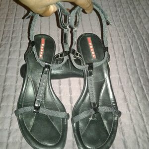 Prada black strap sandal moving sale FIRM $$