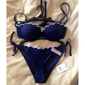 Top shop scalloped bikini