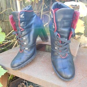 Coach Leather Ankle Boots with Heel - 7.5B