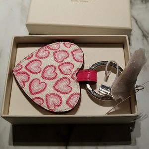 Coach heart key ring