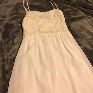 White Sheer thin-strap dress