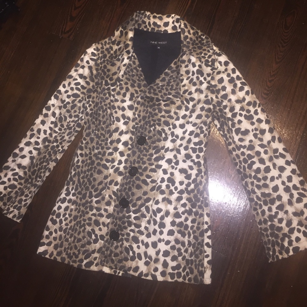 Leopard Nine West Woman's Trench Coat