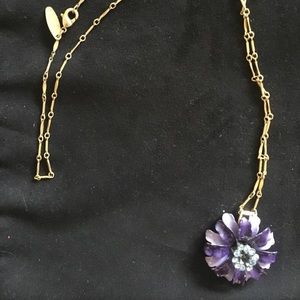 Anthropologie pendant flower necklace