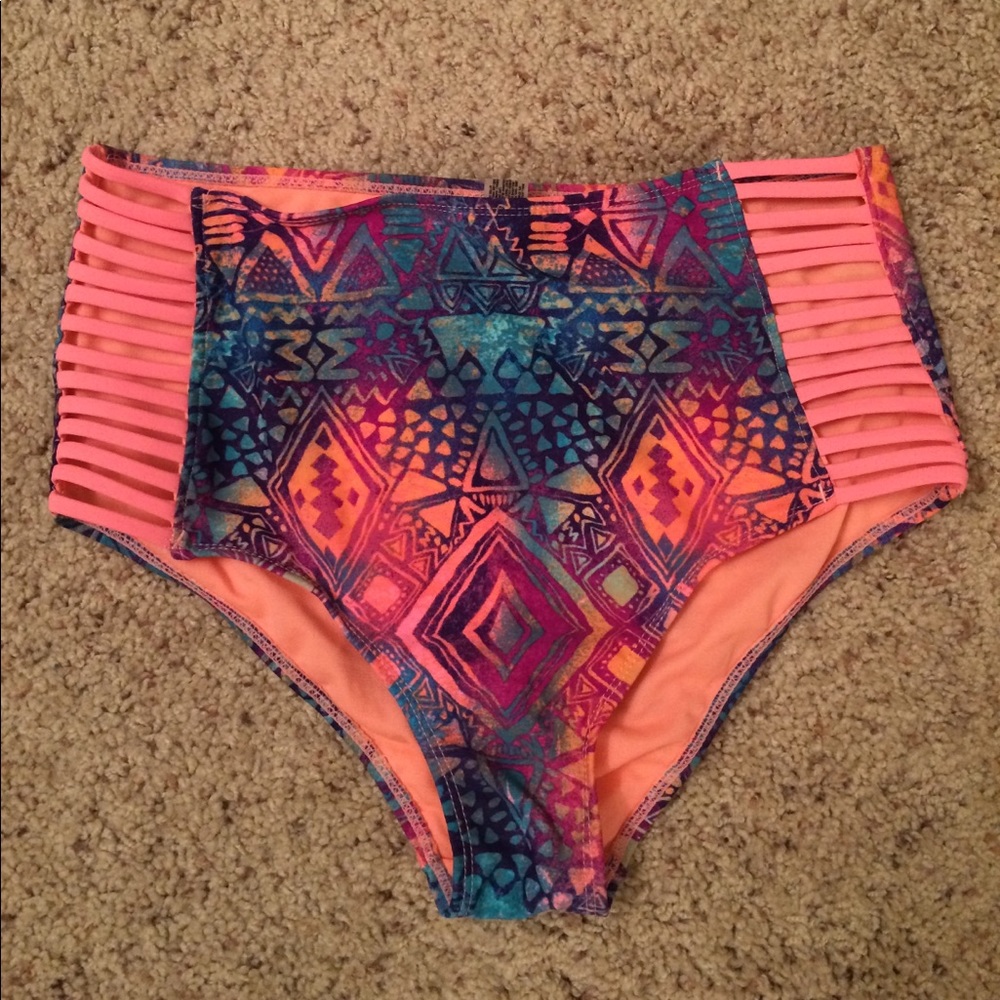 High waisted bikini bottoms
