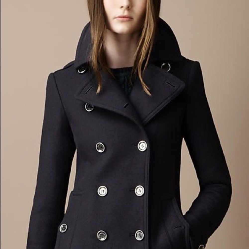 burberry double breast with crisp pleats