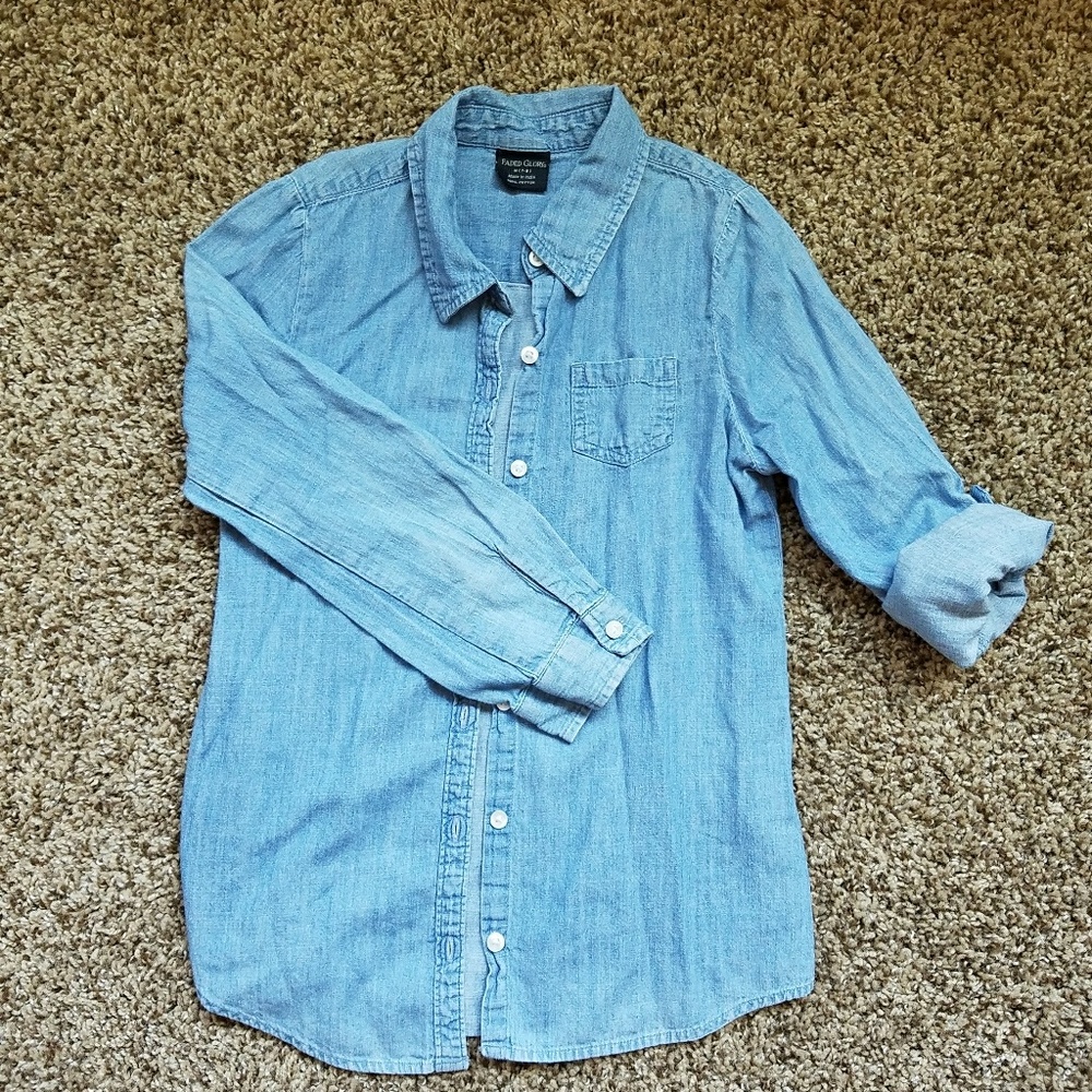 Girls' Chambray Button-Up