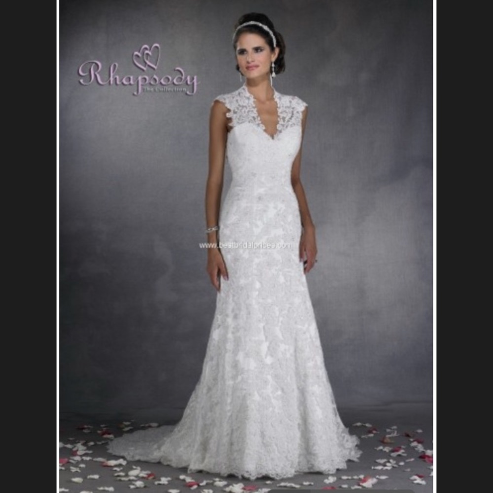 White lace wedding dress