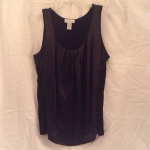 Sleeveless black Satin blouse