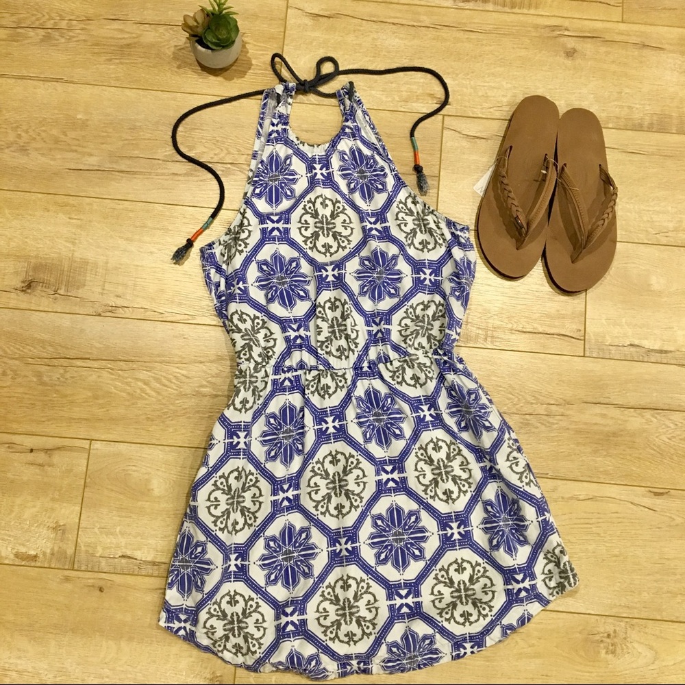 Modern Amusement Halter Dress