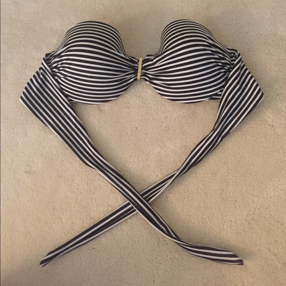 Strapless stripe Victorias Secret bathing suit top