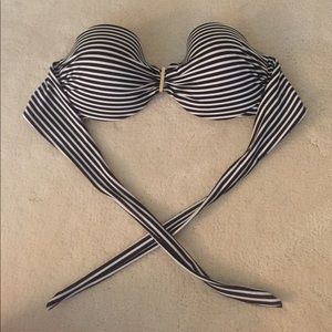 Strapless stripe Victorias Secret bathing suit top