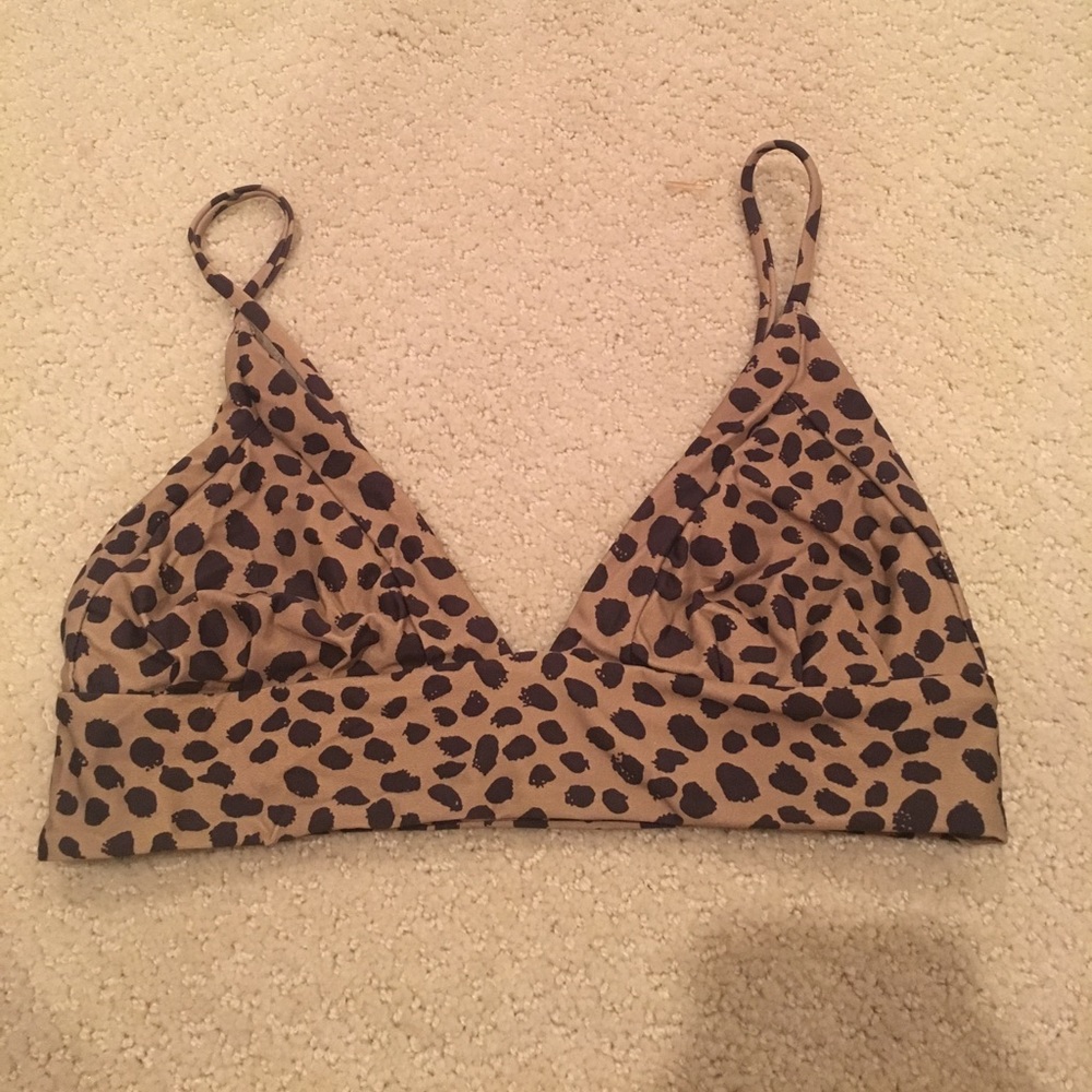 Boys + Arrows cheetah bikini top