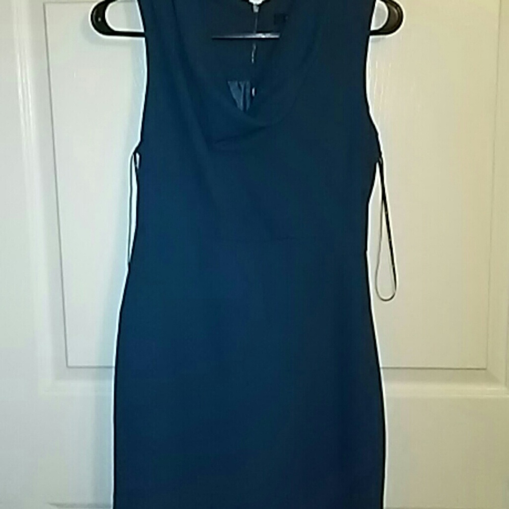 Forever 21 Turquoise cowl neck midi dress