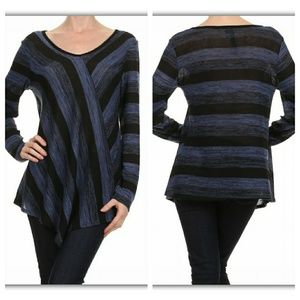 ellumiNATION A-Symmetrical Sharkbite Tunic Sweater