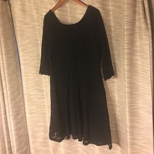 Ronni Nicole 3/4 sleeve mesh see through dress.