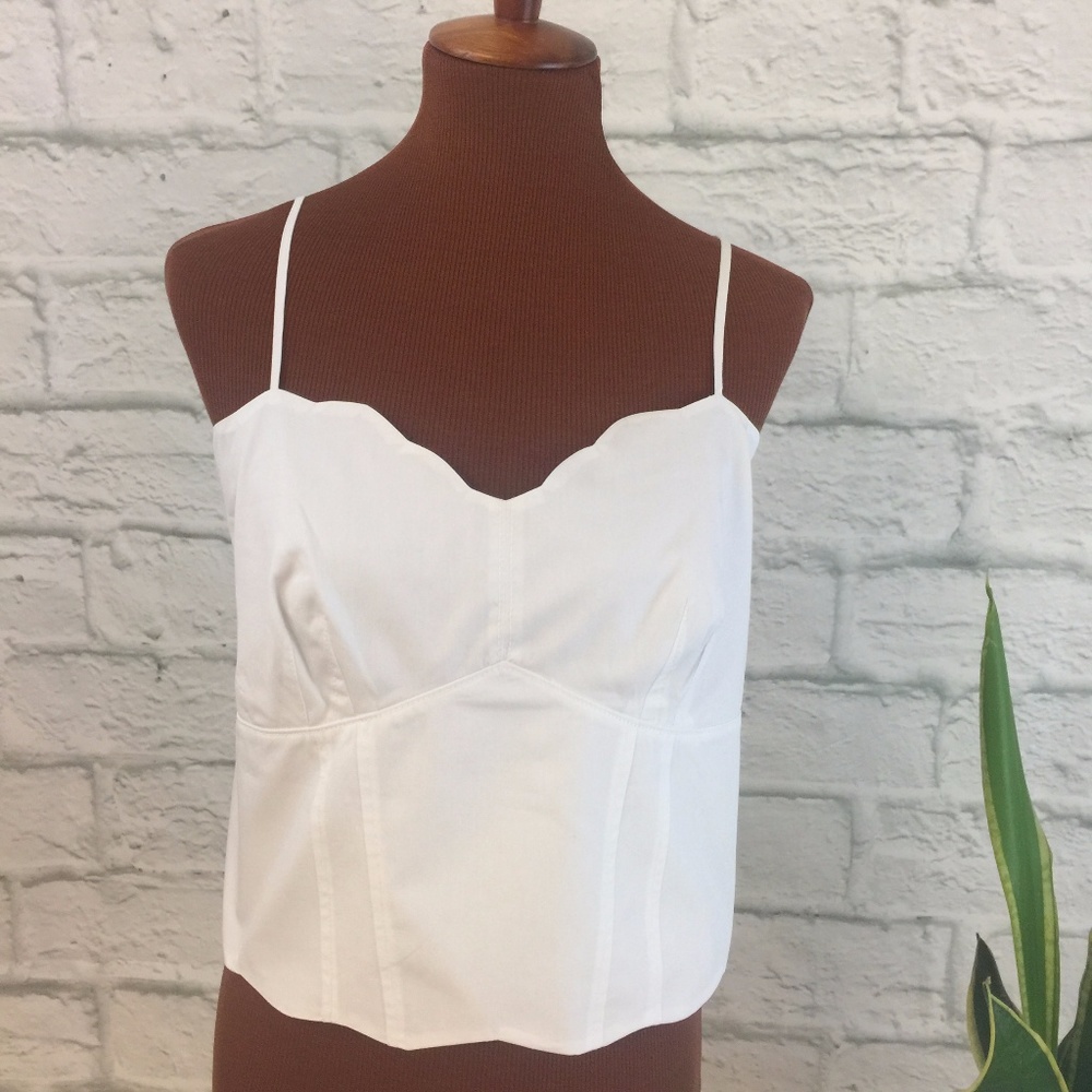 Anthropologie Scalloped Crop Top - Sz. 14 & 16 - Picture 4 of 5