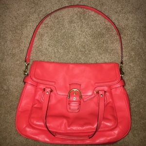 Peach Leather Coach Purse