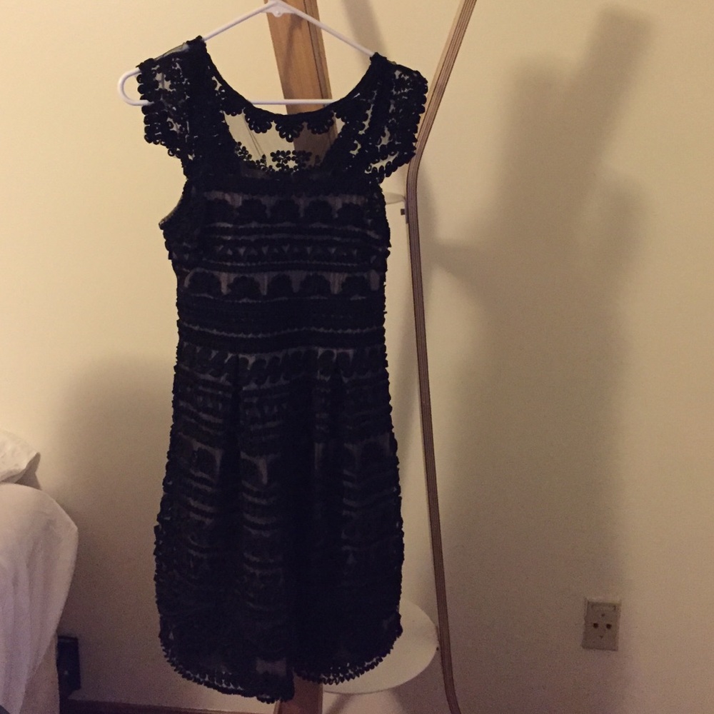 Black dress from Anthropologie.