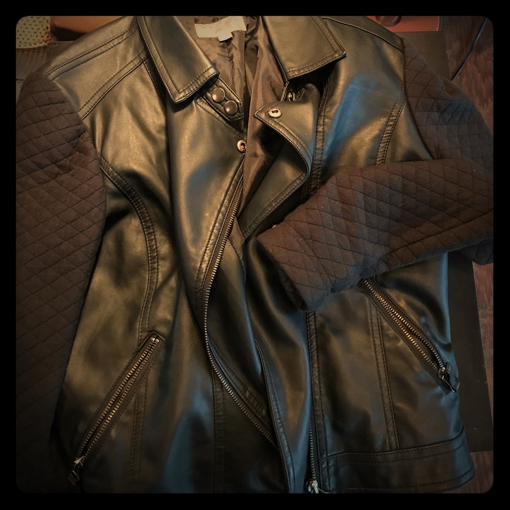 Tinley Road Vegan Leather Moto Jacket
