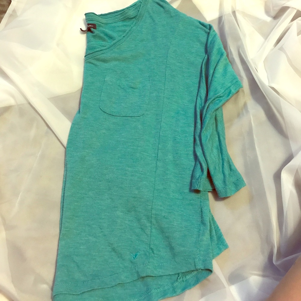 American Eagle Teal V-Neck