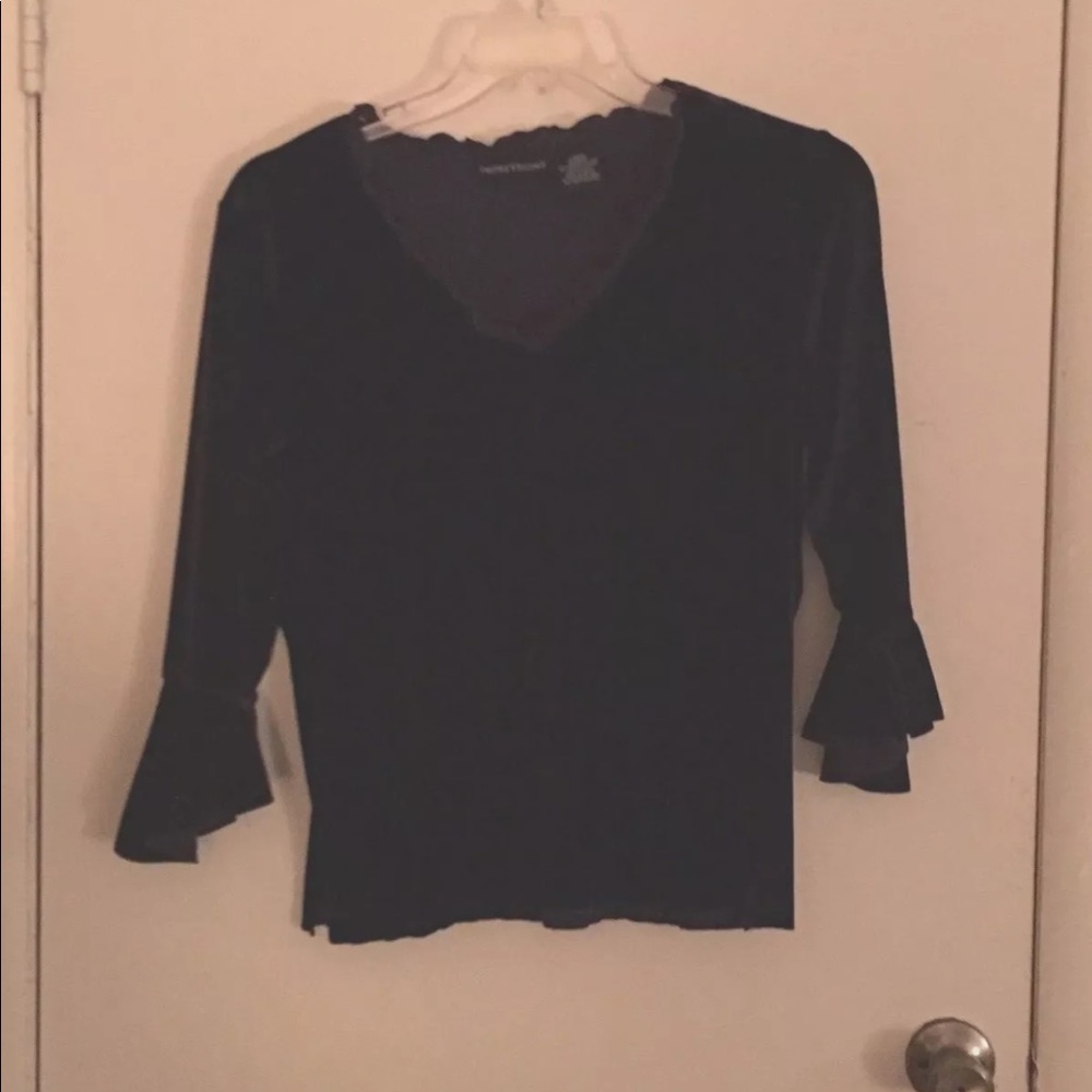 Women's Impressions 3/4 sleeves, velvet blouse