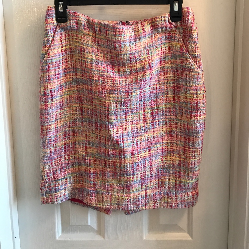 Cotton light pastel colors weaved skirt