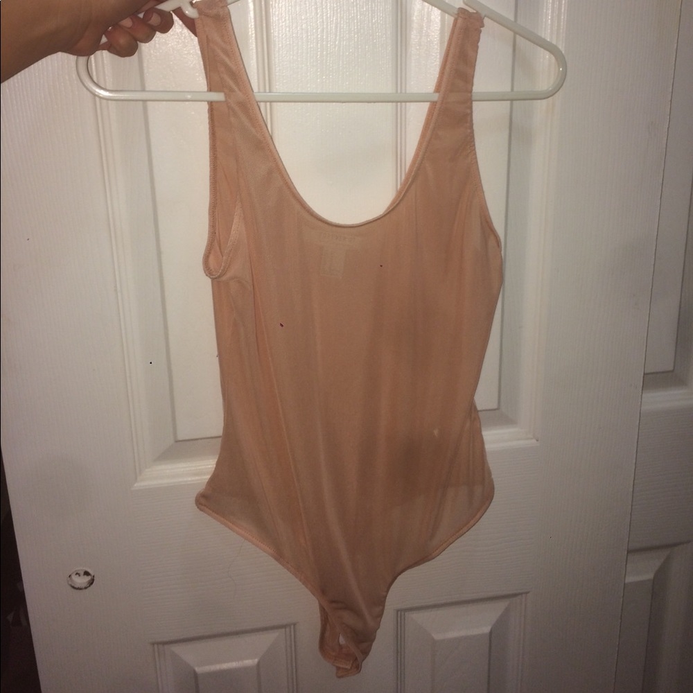 Light pink mesh bodysuit from Forever 21 size M