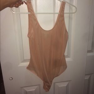 Light pink mesh bodysuit from Forever 21 size M