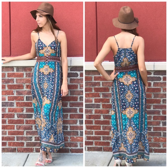 🌸Boho Vintage Slip On Dress - Picture 2 of 7