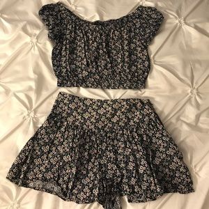 Forever 21 Floral Two Piece Set