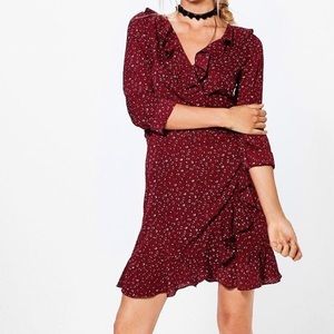 Boohoo wrap dress