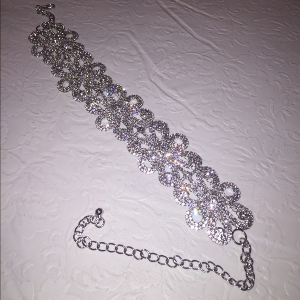 Rhinestone choker