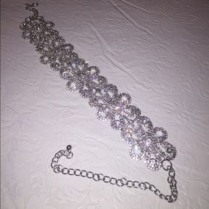 Rhinestone choker