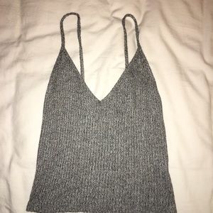 Heather gray crop top from Brandy Melville
