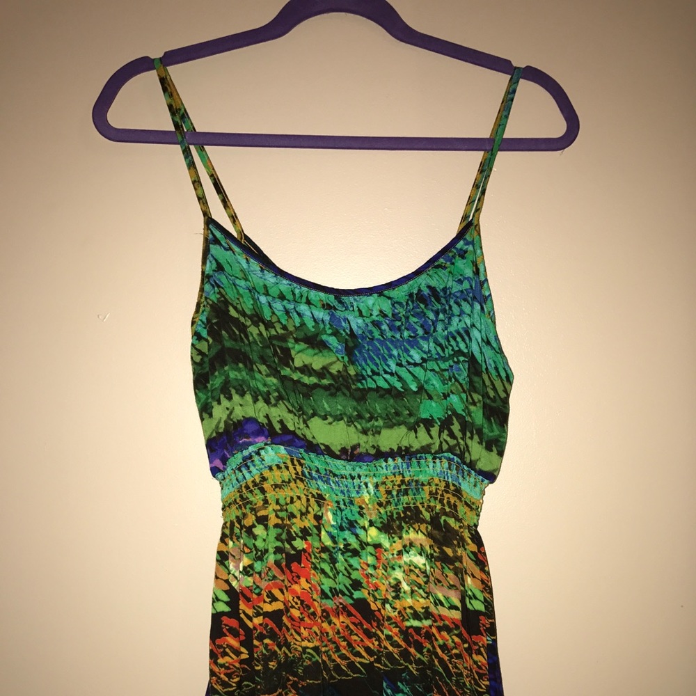 Multicolor airy tank dress