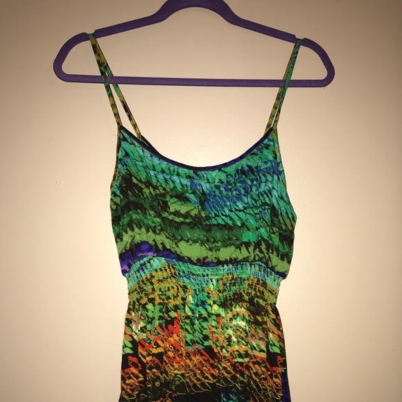 Multicolor airy tank dress - Picture 1 of 2