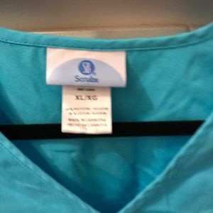 Lite blue scrub top