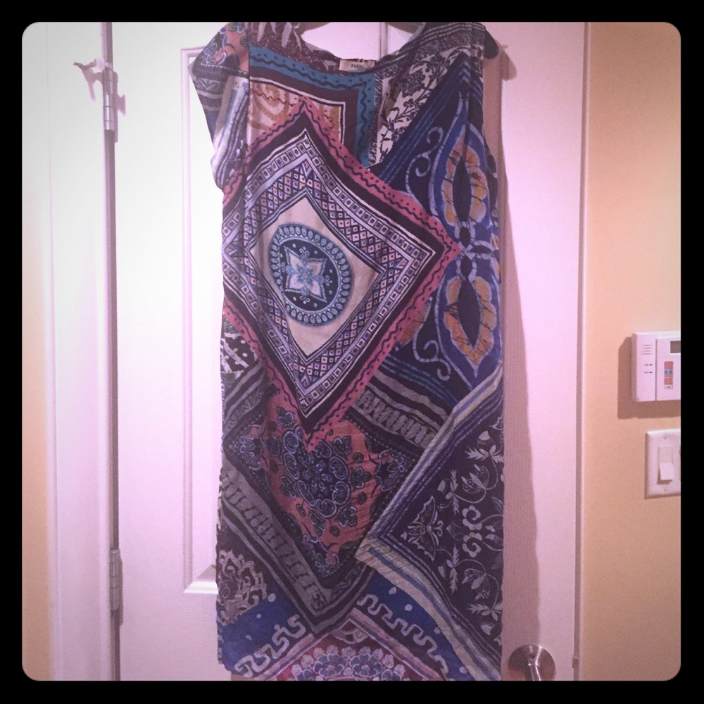 Fuzzi silk multi color dress Sz.10/44