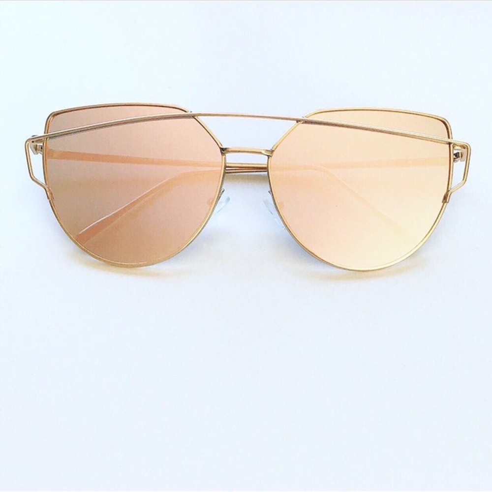 Gold Frames PINK Lens Sunglasses 😎