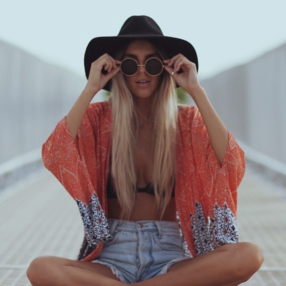 Auguste The Label Red Wonder Festival Boho Kimono - Picture 3 of 8