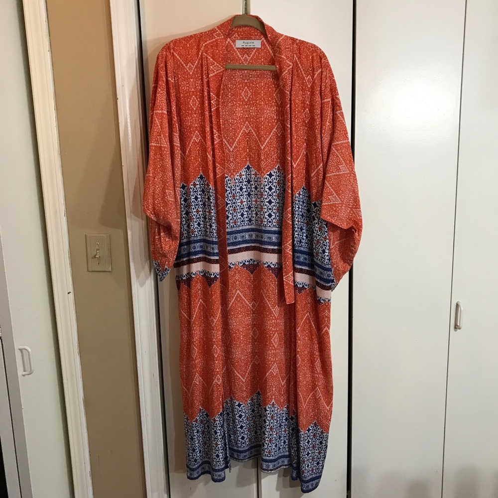 Auguste The Label Red Wonder Festival Boho Kimono - Picture 4 of 8