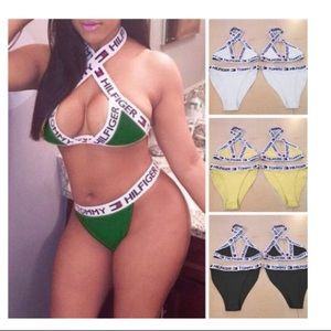 Red Tommy Hilfiger bathing suit