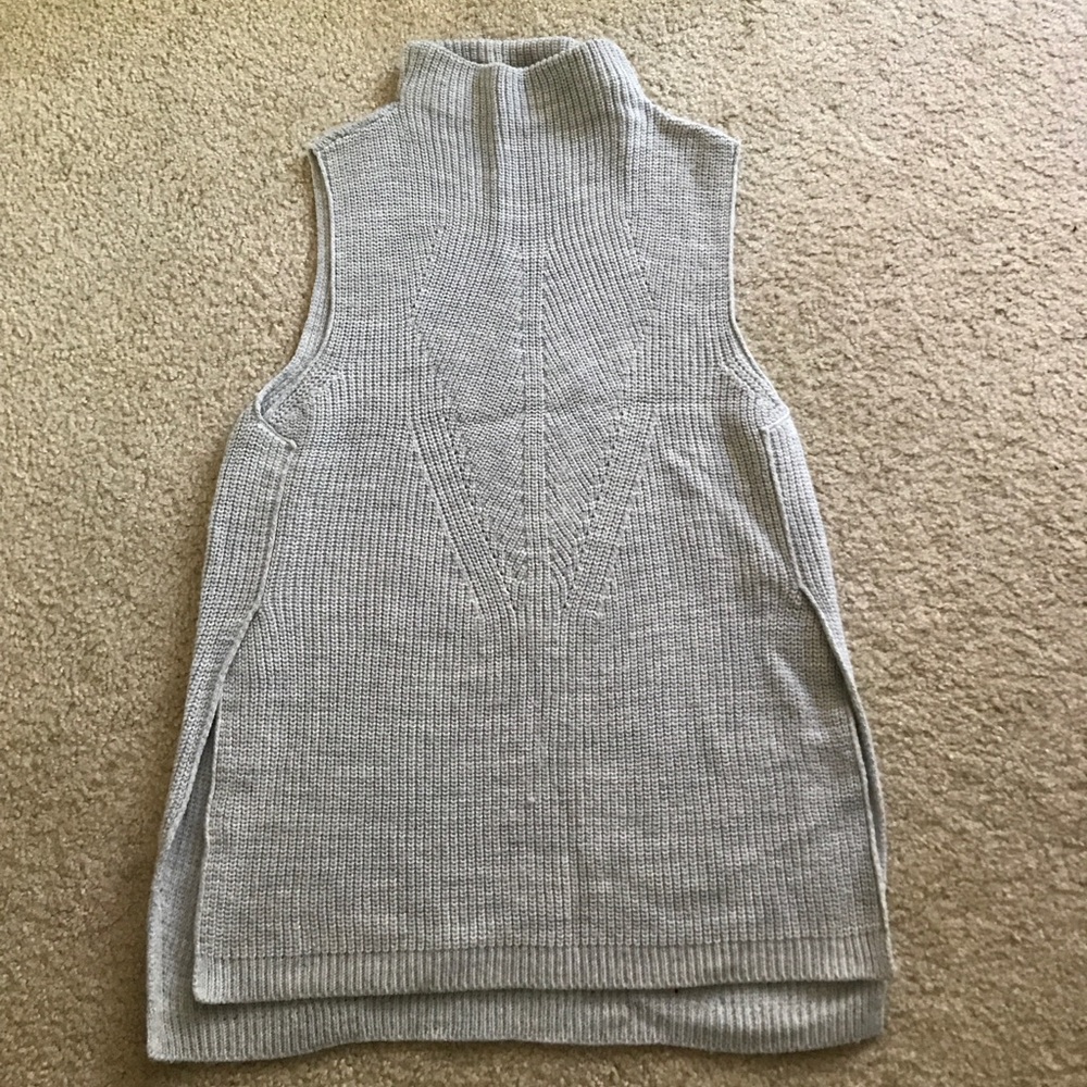 Topshop Sleeveless Ribbed Mockneck Sweater 4