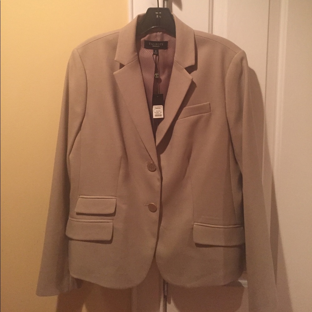 Talbots tan jacket Sz.10 new