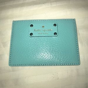 New Kate Spade light blue card holder