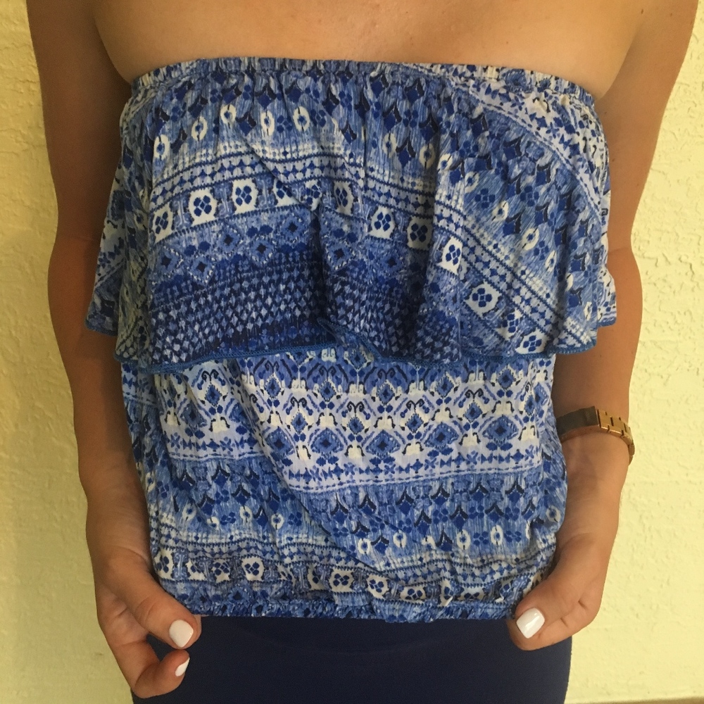 Strapless crop top