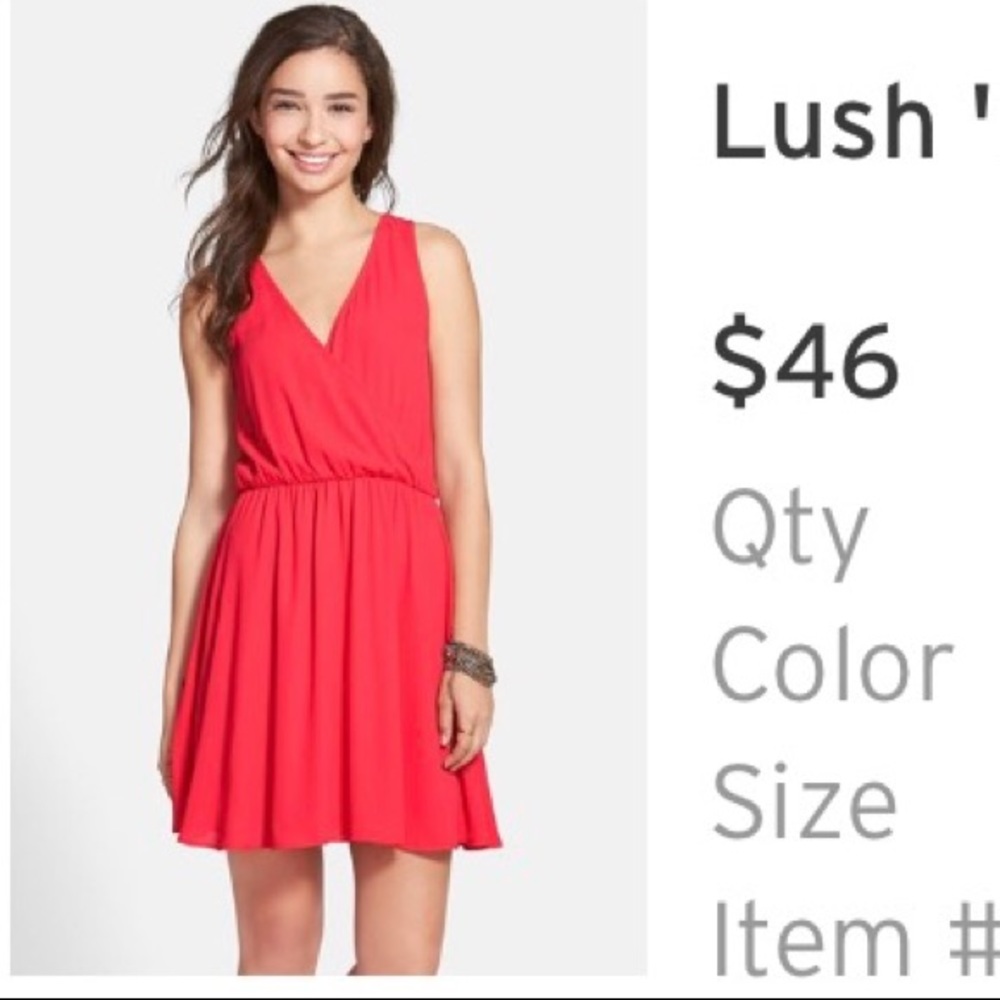 Lush Red and Flirty Dress