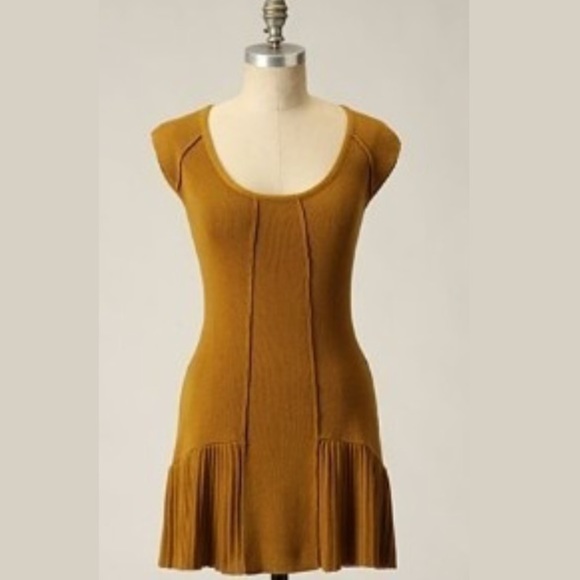 Anthropologie Dresses & Skirts - Anthropologie Guinevere Lydia Mustard Tunic Dress